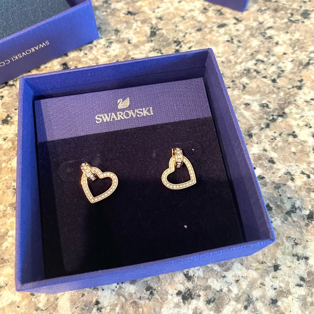 Swarovski Heart Earrings